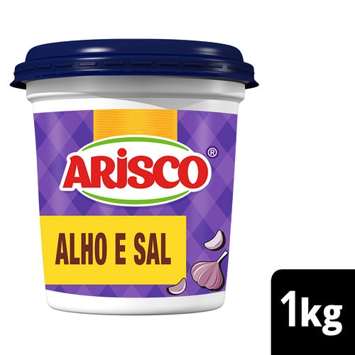 Tempero Alho e Sal Arisco 1 kg - Utilize os temperos Arisco para agregar e realçar o sabor das suas receitas.