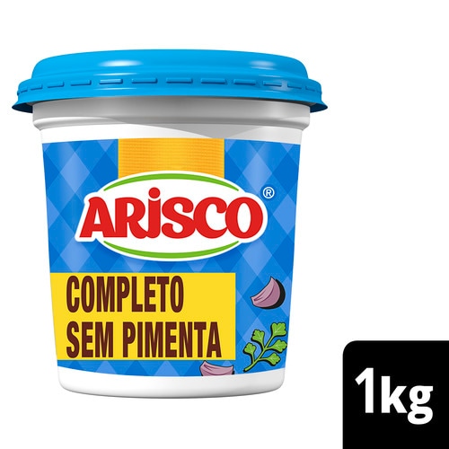Tempero Completo sem Pimenta Arisco 1kg - Utilize os temperos Arisco para agregar e realçar o sabor das suas receitas.