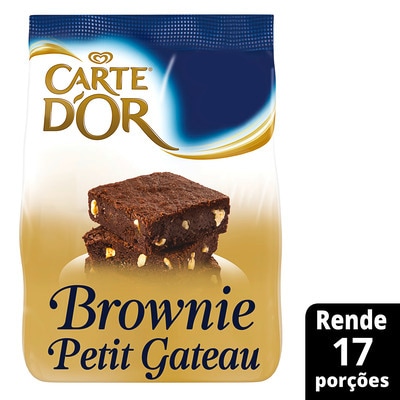 Brownie & Petit Gateau Carte D'Or 800g - Também pode ser usado para bolos, tortas, cupcakes, verrines e cookies. Sirva com sorvete, creme de avelã ou frutas para fazer sobremesas variadas.