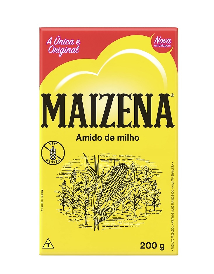 Amido de Milho Maizena 200g - Aqui está o produto que você já confia para preparar diferentes receitas.