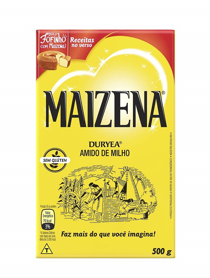 Amido de Milho Maizena 500g - Aqui está o produto que você já confia para preparar diferentes receitas.