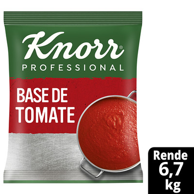 Base de Tomate Desidratado Knorr Professional 750g - Base de tomate desidratado fica pronto em 1 minuto, economizando tempo, gás e energia. Além disso, tem maior durabilidade e ocupa menos espaço em estoque em comparação ao molho feito com tomates.