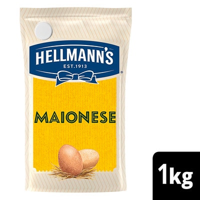 Maionese Hellmann's Doypack 1kg - Com Hellmann’s sua salada de batata fica com ótima aparência, firme e muito saborosa!