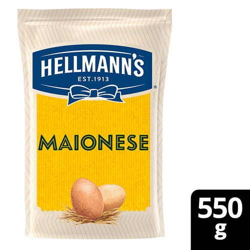 Maionese Hellmann's Doypack 550g - Com Hellmann’s sua salada de batata fica com ótima aparência, firme e muito saborosa!