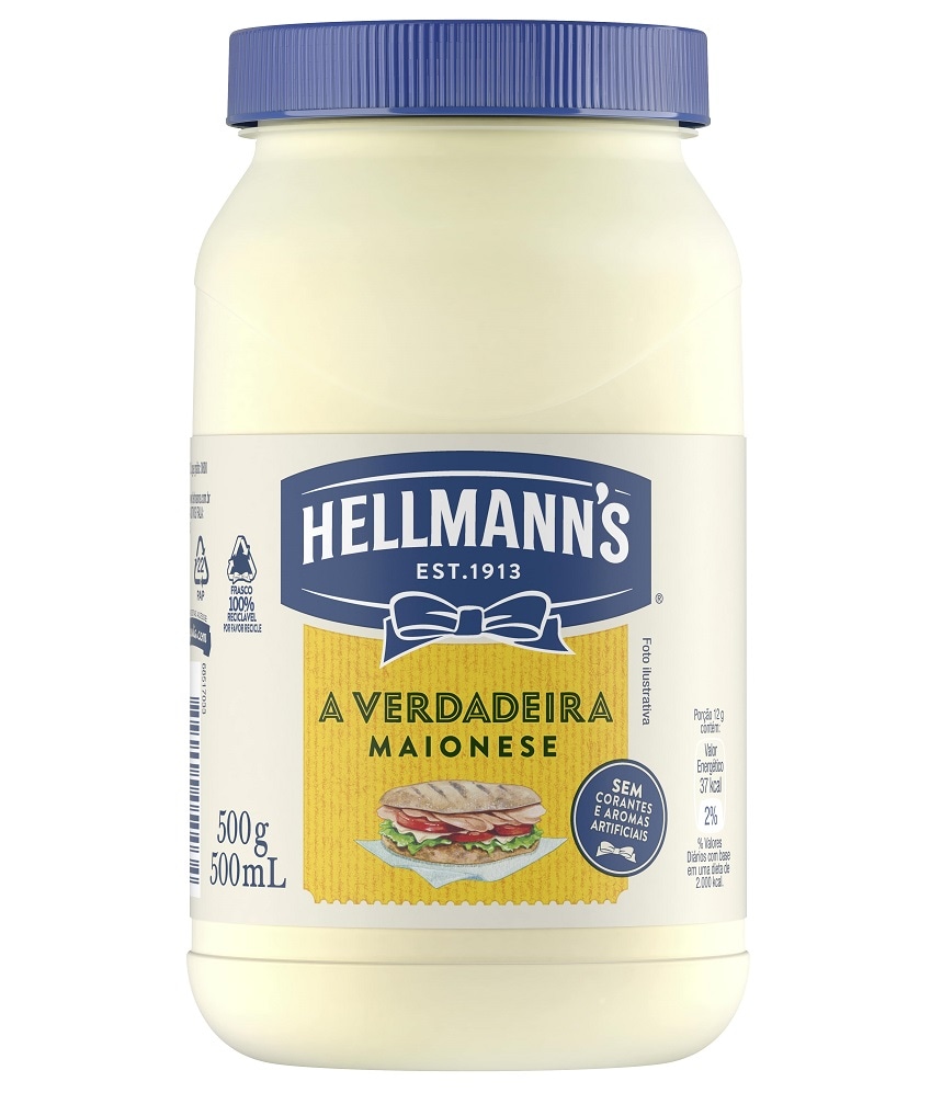 Maionese Hellmann’s 500g - Hellmann’s dá um sabor especial aos seus pratos e melhora a imagem do seu restaurante.