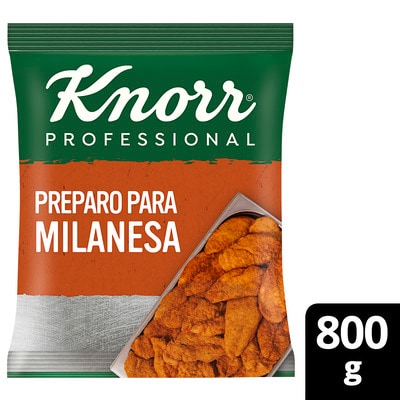 Preparo para Milanesa Knorr Professional 800 g - Economize tempo, ingredientes, mão de obra e reduza o desperdício com o Preparo para Milanesa Knorr Professional.