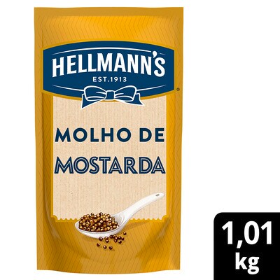 Mostarda Hellmann's Doypack 1,01 kg - Experimente o sabor e versatilidade da Mostarda Hellmmann's em molhos, pratos quentes, sanduíches, temperos e muito mais!