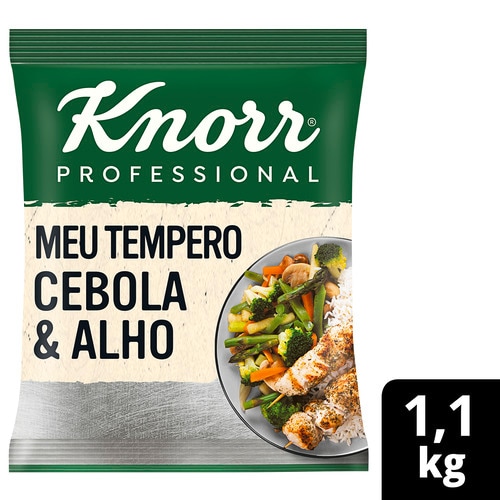 Meu Tempero Cebola & Alho Knorr Professional 1,1kg - Meu Tempero é feito a partir de alho e cebola frescos e pode ser usado em todas as receitas, permitindo seu toque especial.