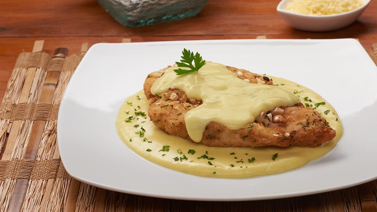 Filé de Tilápia à Parmegiana com Molho Bechamel – - Receita