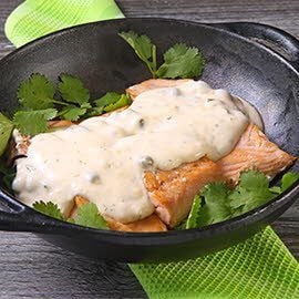 Salmão ao Molho de Alcaparras com Hellmann's Salmão ao Molho de Alcaparras com Hellmann's