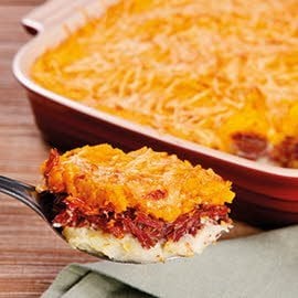 Escondidinho de Carne-Seca com Abóbora