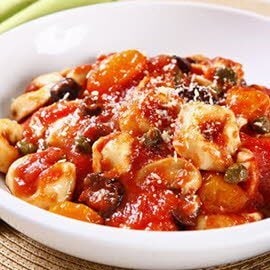 Capeletti de Carne à Puttanesca Capeletti de Carne à Puttanesca