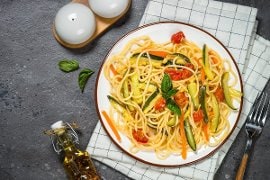 Spaghetti com Legumes e Gengibre Spaghetti com Legumes e Gengibre