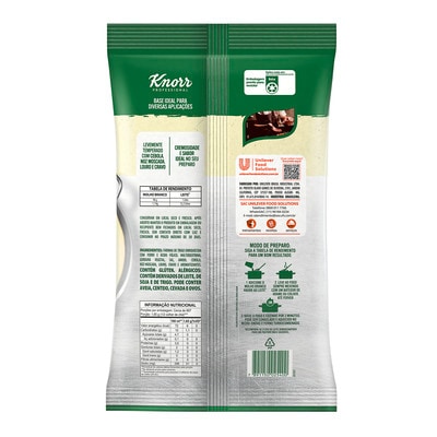 Molho Branco Bechamel Knorr Professional 1,1 kg - Utilize para preparar molhos como 4 queijos, alfredo, estrogonofe, espinafre e muitos outros. Adicione bacon, nozes, brócolis, limão e crie novas receitas.