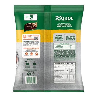 Caldo de Galinha Knorr Professional 1,01kg - Novo Caldo Knorr: com mais sabor de galinha e sem sal em excesso.