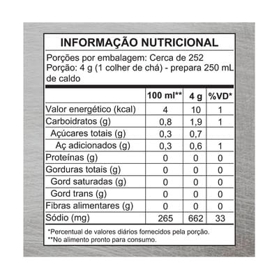 Caldo de Galinha Knorr Professional 1,01kg - Novo Caldo Knorr: com mais sabor de galinha e sem sal em excesso.