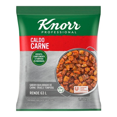 Caldo de Carne Knorr Professional 1,01kg - Os caldos Knorr garantem praticidade no seu dia a dia e dão mais sabor às suas receitas.