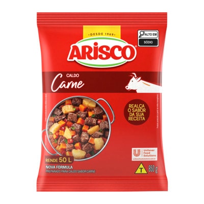 Caldo de Carne Arisco 850 g - Use o caldo Carne Arisco para preparar cremes, molhos, sopas, risotos, polentas e muito mais!