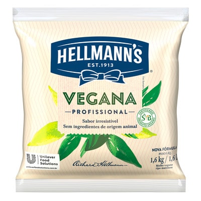 Hellmann’s Vegana Bag 1,6 kg - Com Hellmann’s Vegana sua salada de batata fica com ótima aparência e muito saborosa!