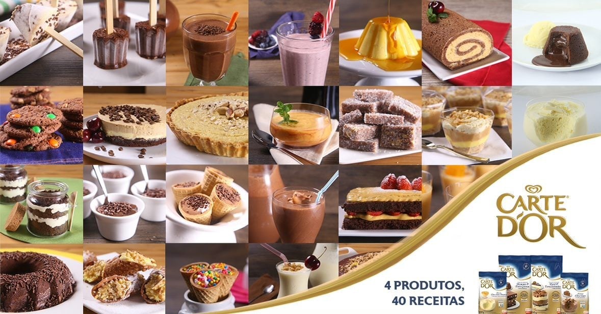 Versatilidade para as suas sobremesas: 4 produtos podem fazer mais de 40 receitas