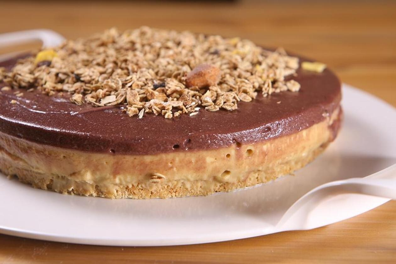 Torta de banana e açaí Torta de banana e açaí