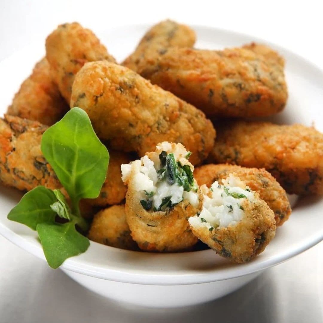 Bolinho Cremoso de Arroz e Espinafre Bolinho Cremoso de Arroz e Espinafre
